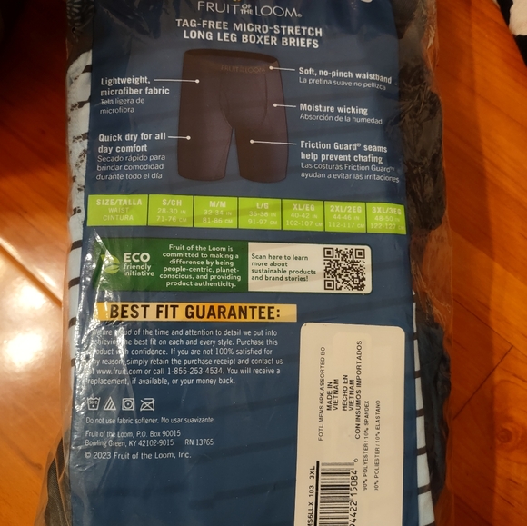 Fruit of the loom long leg boxer briefs - Picture 3 of 3